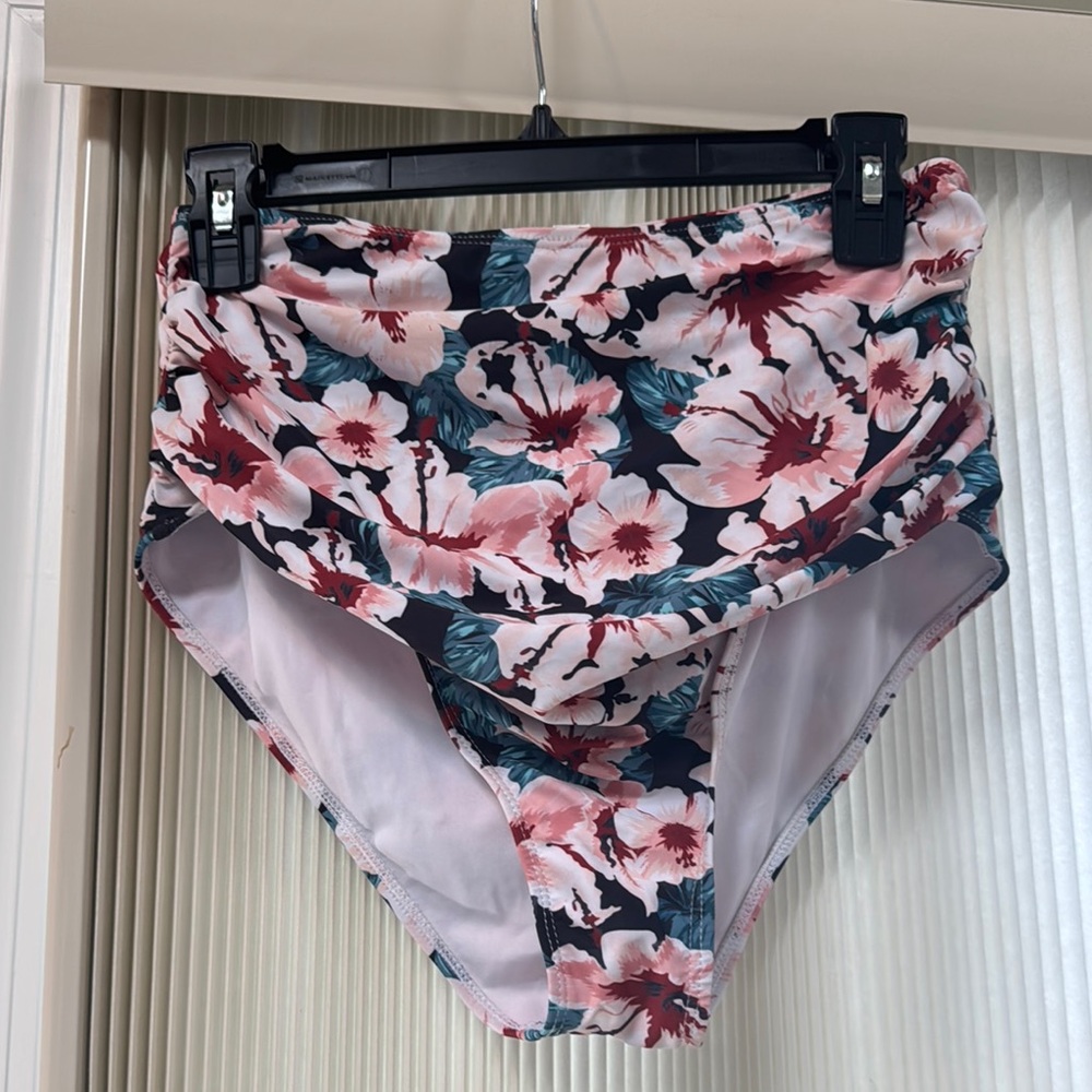 Floral High-Waisted Bikini Bottoms